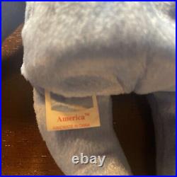 TY Beanie Baby America the Bear Plush Rare with Errors In Memory of 9/11/2001