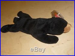 TY Beanie Baby BLACKIE The Bear 1994 Style 4011 -PVC-TAG ERRORS -NWT-VERY RARE