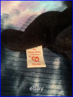 TY Beanie Baby BLACKIE The Bear 1994 Style 4011 -PVC-TAG ERRORS -NWT-VERY RARE