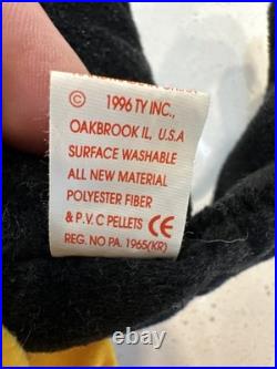 TY Beanie Baby Baldy Eagle 1996 PVC Pellets RARE Multiple Tag Errors? Same Day