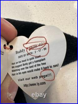 TY Beanie Baby Baldy Eagle 1996 PVC Pellets RARE Multiple Tag Errors? Same Day