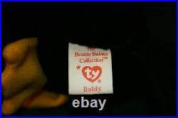 TY Beanie Baby Baldy Eagle 1996 PVC Pellets errors black white 4074 rare retired