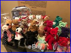 TY Beanie Baby Bears Lot/Collections Rare Tag Errors- 24 Bears