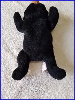 TY Beanie Baby Blackie Very Rare, PVC Pellets, 1993/1994, Many Errors