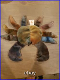 TY Beanie Baby CLAUDE The Crab, Extremely Rare, Missing swing tag