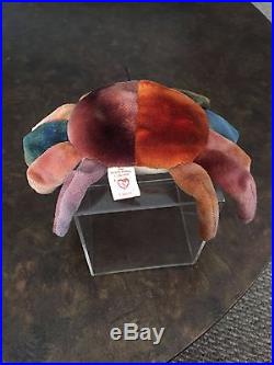 TY Beanie Baby CLAUDE The Crab, Extremely Rare, WITH ERRORS 1996