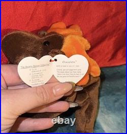 TY Beanie Baby Chocolate the Moose 1993 RARE WithERRORS