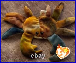 TY Beanie Baby Claude The Crab 1996 PE PELLETS September 3, 1996 Rare