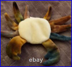 TY Beanie Baby Claude The Crab 1996 PE PELLETS September 3, 1996 Rare