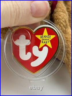 TY Beanie Baby Collection Retired Curly Bear April 12,1996 Rare Lots Of Errors