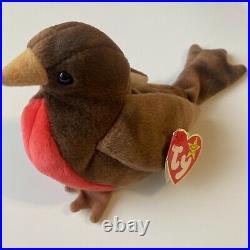 TY Beanie Baby Early The Robin 1997 Retired. RARE with Tag Errors