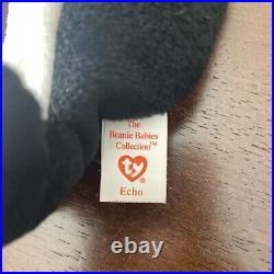 TY Beanie Baby Echo RARE PVC Pellets Retired With Tag Errors 4180