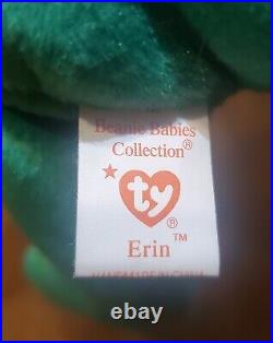 TY Beanie Baby Erin The Bear RARE 1997 TAG ERRORS Mint Condition