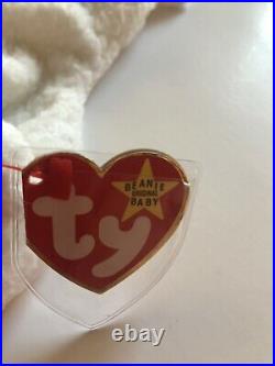 TY Beanie Baby FLEECE the Lamb PVC Pellets Rare 1996.7.5 MWMT. Tag Error
