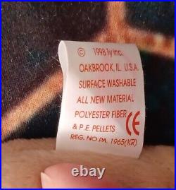 TY Beanie Baby Fetch the Dog 1997 RARE Tag Errors Pe Pellets