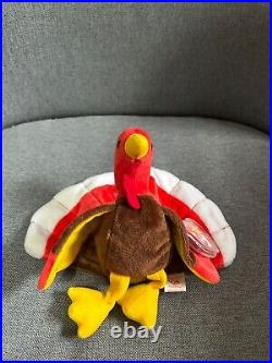 TY Beanie Baby Gobbles the Turkey Rare Find