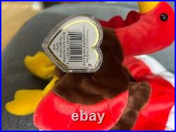 TY Beanie Baby Gobbles the Turkey Rare Find