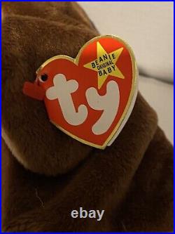 TY Beanie Baby HOOT THE OWL, 1995, Style 4073, Retired, Rare Tag Errors, Mint