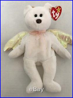 TY Beanie Baby Halo The Angel Bear 1998Brown NoseRetired Rare Vintage