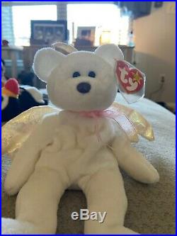 TY Beanie Baby Halo The Angel Bear 1998Brown NoseRetired Rare Vintage