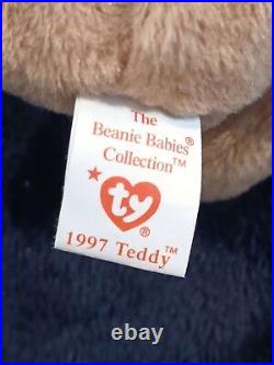 TY Beanie Baby Holiday Bear 1997 With Errors Rare Style 4200 RARE