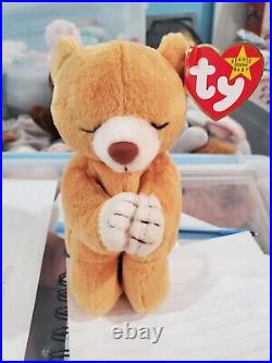 TY Beanie Baby Hope the Praying Bear RARE MINT CONDITION Retired with Errors