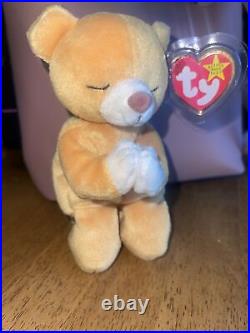 TY Beanie Baby Hope the Praying Bear RARE MINT CONDITION Retired with Errors