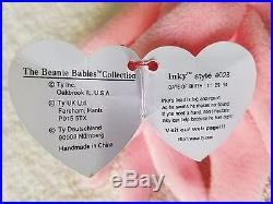 TY Beanie Baby INKY Very Rare With Errors, PVC Pellets, 1993/1994, Many Errors