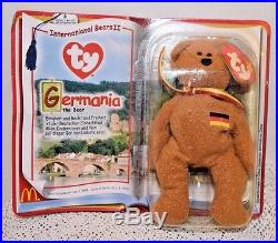 TY Beanie Baby International Bears II SPANGLE GERMANIA OSITO RARE in pkg