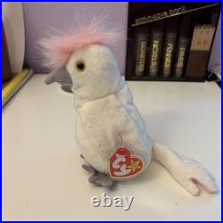 TY Beanie Baby Kuku the Cockatoo with ERRORS RARE RETIRED Bird 1997 1998