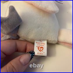 TY Beanie Baby Kuku the Cockatoo with ERRORS RARE RETIRED Bird 1997 1998