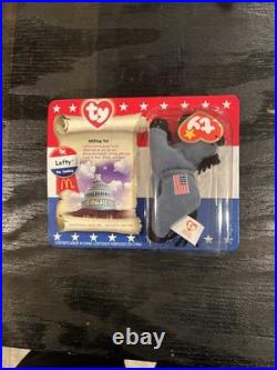 TY Beanie Baby, Lefty the Donkey- 1996 Rare. New in box. Mcdonalds American Trio