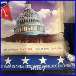 TY Beanie Baby, Lefty the Donkey- 1996 Rare. New in box. Mcdonalds American Trio