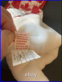 TY Beanie Baby MAPLE the Bear With Sleeping Bag Rare