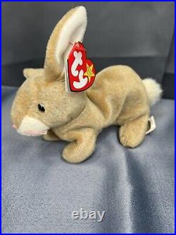 TY Beanie Baby NIBBLY The Bunny With Errors RETIRED, RARE Excellent NWT