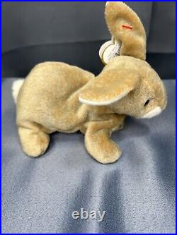 TY Beanie Baby NIBBLY The Bunny With Errors RETIRED, RARE Excellent NWT