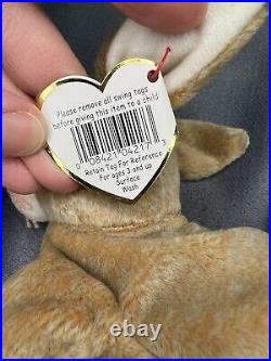 TY Beanie Baby NIBBLY The Bunny With Errors RETIRED, RARE Excellent NWT