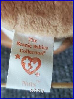 TY Beanie Baby Nuts 1996 P. E. Pellets Rare Collectible Errors Retired Vintage