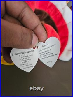 TY Beanie Baby One very Rare GOBBLES the Turkey 1 with the wrong name TAG TY Beanie Baby One very Rare GOBBLES the Turkey 1 with the wrong name TAG