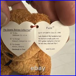 TY Beanie Baby Original Fuzz Retired With TAG ERRORS RARE
