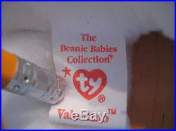 TY Beanie Baby Original Rare Valentino with errors