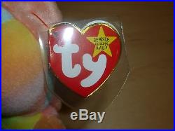TY Beanie Baby PEACE 1996 -TAG ERRORS-Origiinal- NWT VERY RARE LQQK