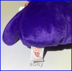 TY Beanie Baby PRINCESS DIANA the Purple Bear 1997 Retired Plush RARE Flawless