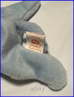 TY Beanie Baby Peanut the Elephant Light Blue 1995 Rare Style 4062