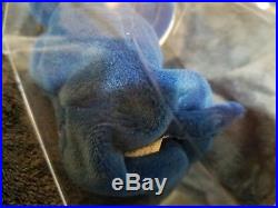 TY Beanie Baby-Peanut the Royal Blue Elephant. MWMT Rare