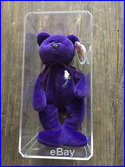 TY Beanie Baby Princess Bear 1997 RARE 1st Edition PVC Pellets No Space