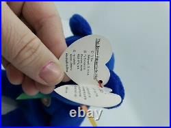 TY Beanie Baby RARE 1998 Clubby Bear With Errors Tush Tag Stamped MINT