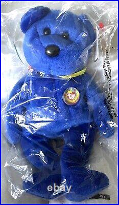 TY Beanie Baby RARE 1998 Clubby Bear WithErrors Tush Tag Swing Tag In Wrapper