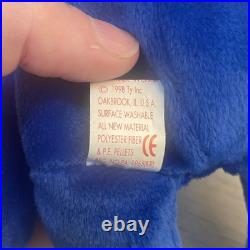 TY Beanie Baby RARE 1998 Clubby Bear with Errors Mint Condition & TAGs