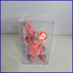 TY Beanie Baby REX Dinosaur 1995 3rd Gen Hang Tag WithDamage Rare Retired T-Rex